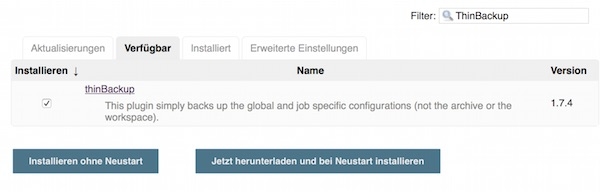thinbackup plugin for jenkins