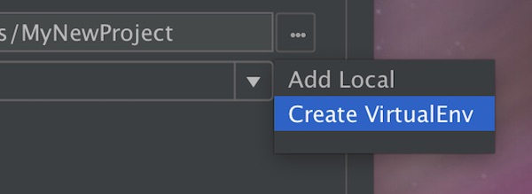 PyCharm Create Virtualenv