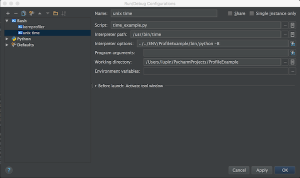 unix time profiler