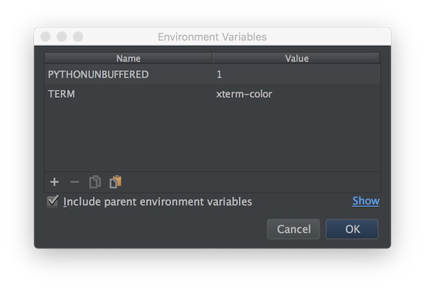 PyCharm environment variable