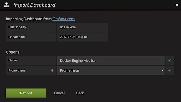 Docker Engine Metrics Dashboard