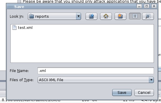 Save ZAP XML report