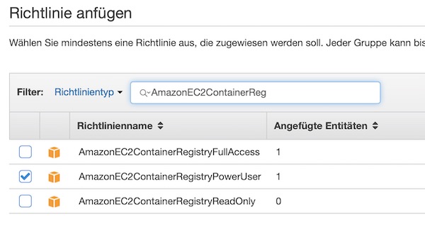 AWS IAM group policies