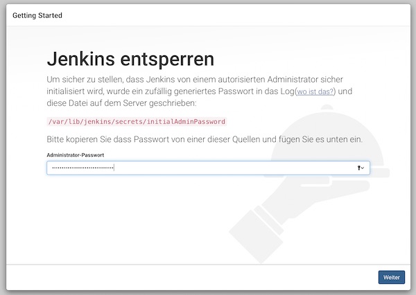 jenkins screen initial password
