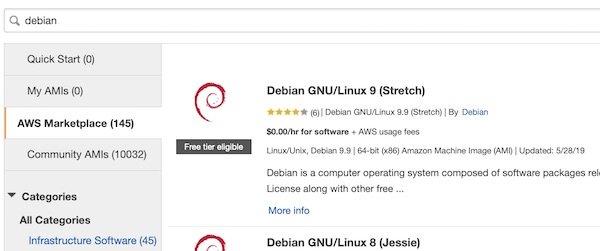 AWS EC2 Debian 9