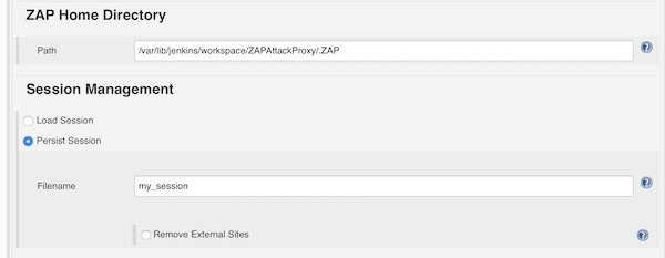 ZAP Home Directory and Session Management